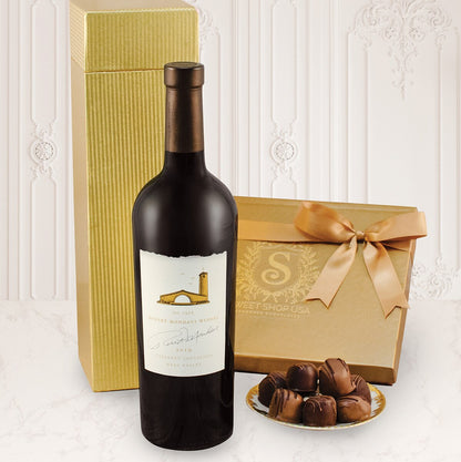 Golden Elegance Wine & Truffle Set