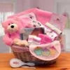 Simply The Baby Basics New Baby Gift Basket -Pink