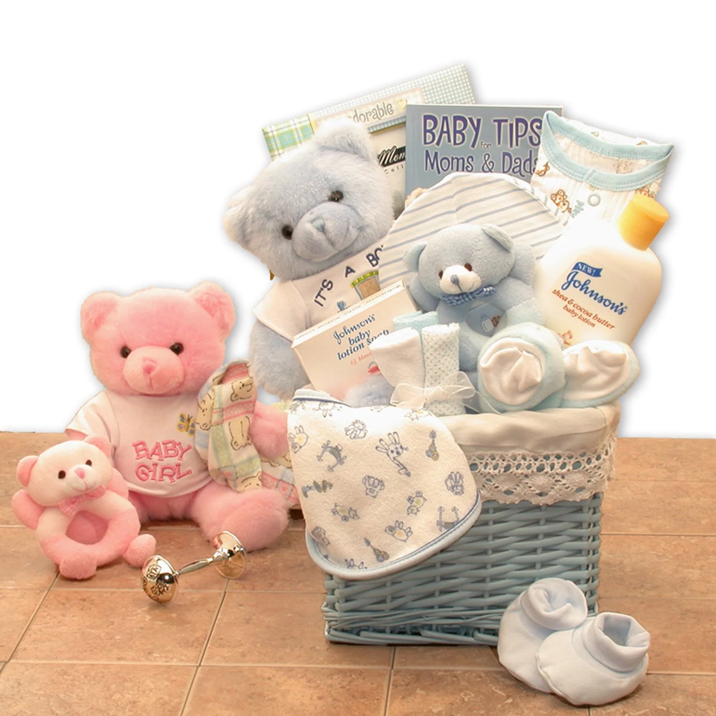 Sweet Baby of Mine New Baby Basket -Blue