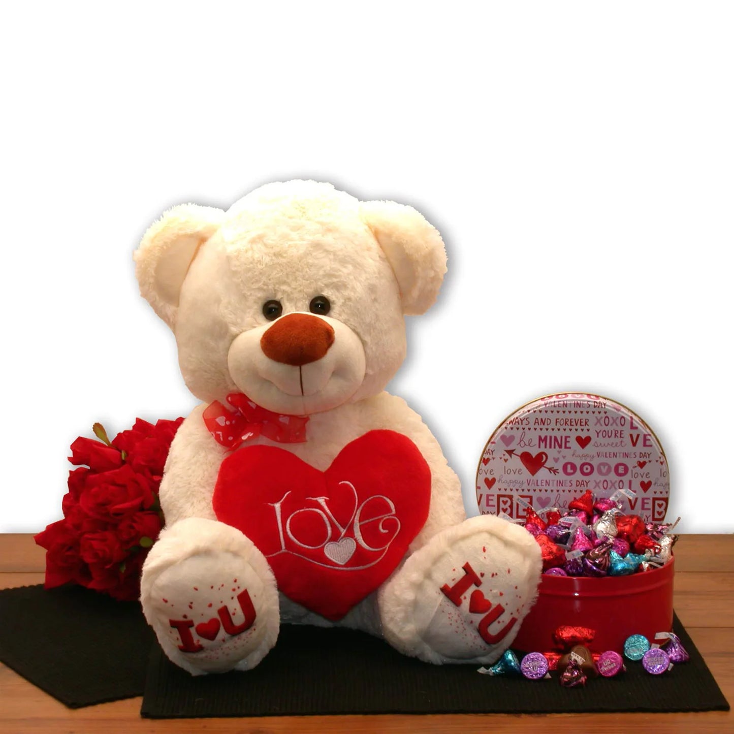 Love & Kisses Valentine Teddy Bear Gift Set