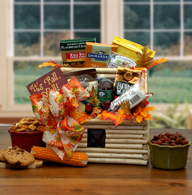 It's Fall Y'all Log Gift Basket