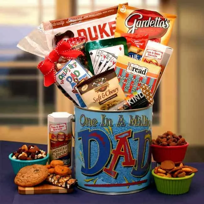 You’re One In A Million Dad Premium Snacks & Nuts Gift Pail